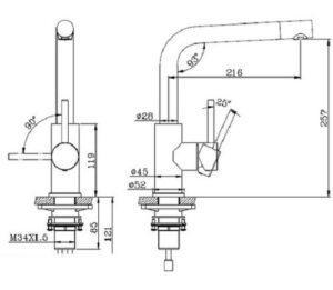 Смеситель для кухни George из нержавеющей стали высокого качества 50920 SHONY different