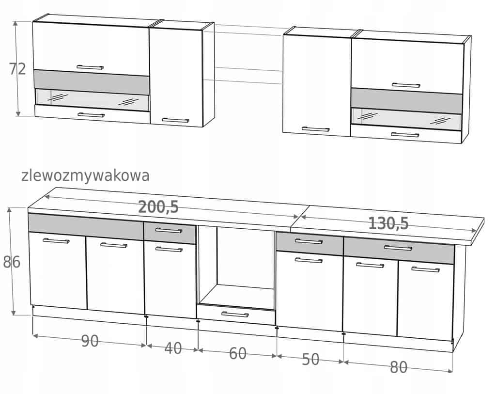 Кухонная мебель на заказ со столешницей 320 см KD