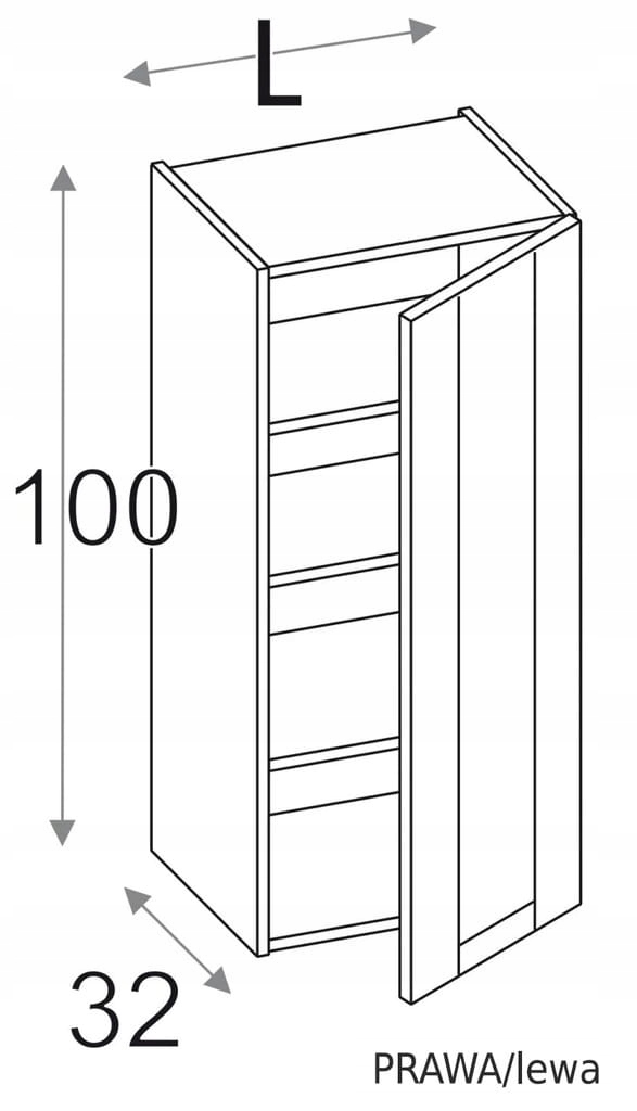 ПОДВЕСНОЙ ШКАФ 35 см OLIVIA SOFT