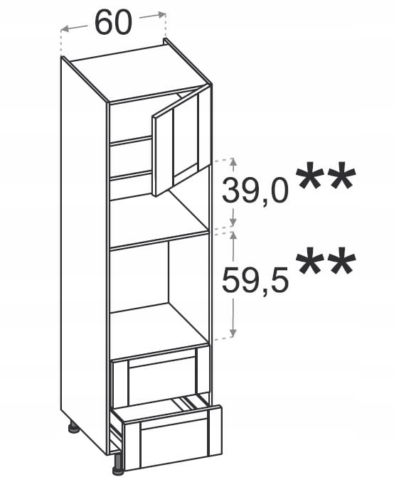 ШКАФ ПЕЧЬ И МИКРОВОЛНОВЫЕ ЯЩИКИ OLIVIA SOFT
