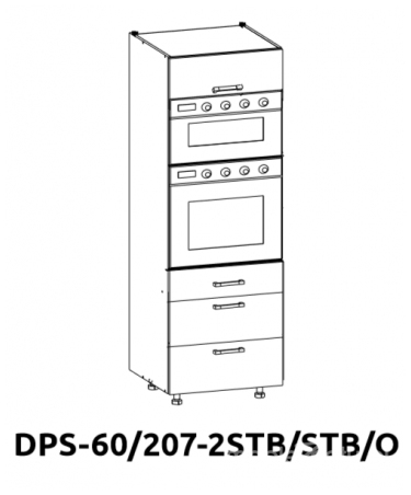 Встроенный бытовой шкаф DPS 60/207 2STB / STB / O